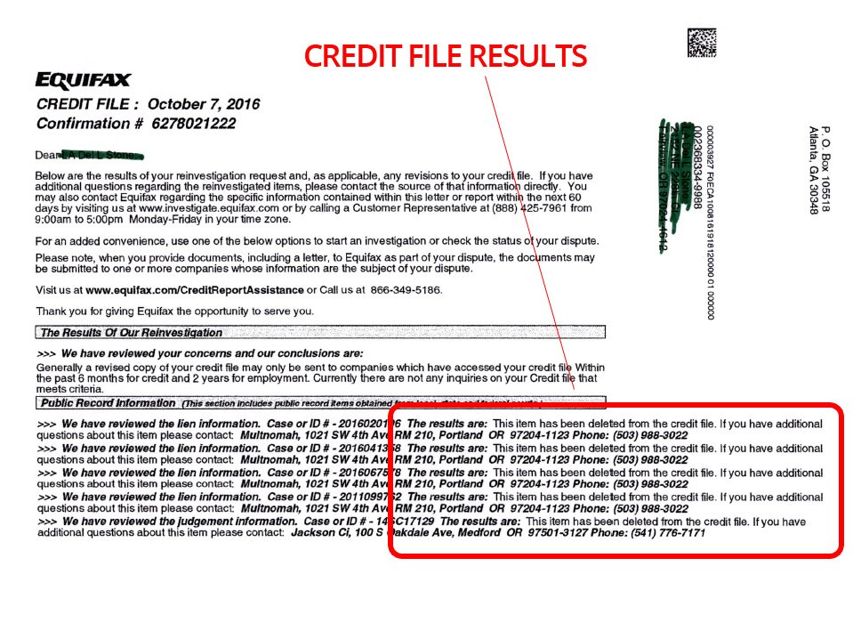 Credit File Results
