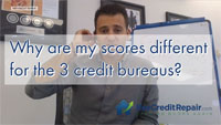Why are my scores different for the 3 credit bureaus?
